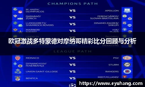 欧冠激战多特蒙德对摩纳哥精彩比分回顾与分析